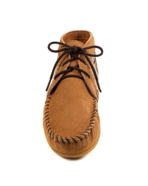 Boots en Velours de Cuir El Paso II taupe