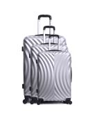 3 Valises 4 roues Lagos 50/60/70 cm argentées
