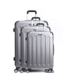 Koffer für einen längeren Aufenthalt mit 4 Rollen 65 cm Tunis Silber