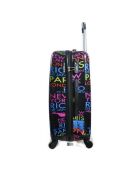 Maleta con cabina 4 ruedas 49 cm Melbourne negro/multicolor