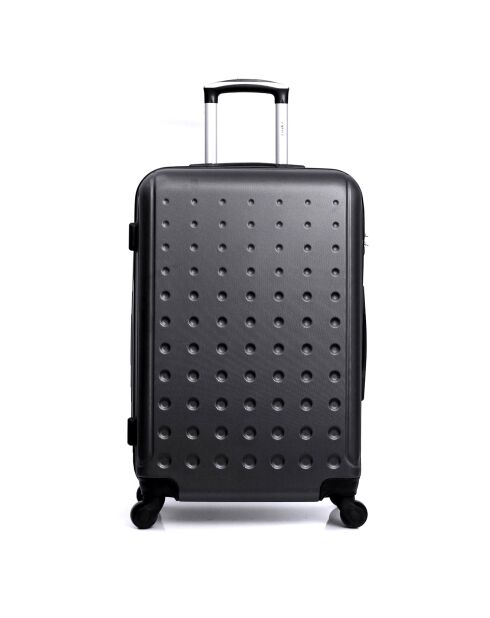 Taurus 70 cm zwarte koffer met 4 wielen en lang verblijf