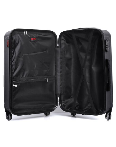 Taurus 70 cm zwarte koffer met 4 wielen en lang verblijf