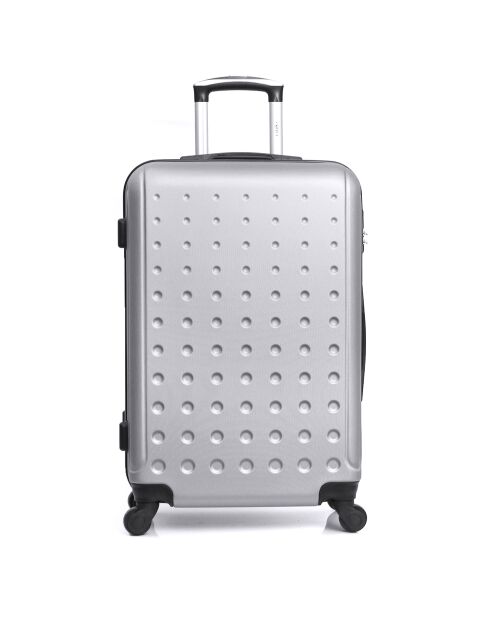 Valise Moyen Séjour 4 roues simples 60 cm Taurus argentée