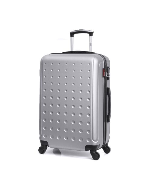 Valise Moyen Séjour 4 roues simples 60 cm Taurus argentée