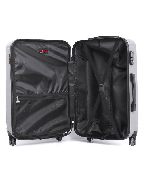 Valise Long Séjour 4 roues 70 cm Taurus argentée