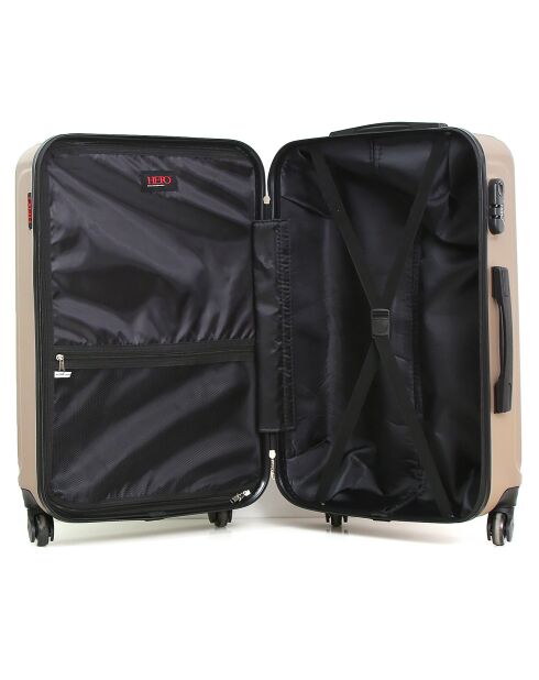 3 Valises 4 roues Taurus 50/60/70 cm dorées