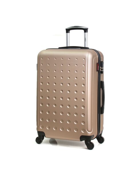 Taurus 70 cm gouden koffer met 4 wielen en lang verblijf