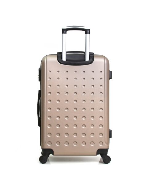 Taurus 70 cm gouden koffer met 4 wielen en lang verblijf