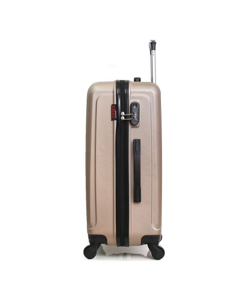 Taurus Reisekoffer mit 4 Rädern, mittelstark, 60 cm, goldfarben