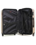 Taurus Reisekoffer mit 4 Rädern, mittelstark, 60 cm, goldfarben