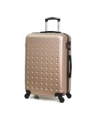 Taurus Reisekoffer mit 4 Rädern, mittelstark, 60 cm, goldfarben