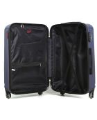 Taurus Reisekoffer mit 4 Rädern, mittelstark, 60 cm, marineblau