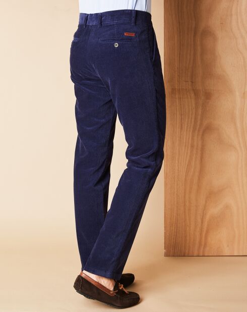 Pantalon chino en velours côtelé Strai bleu marine