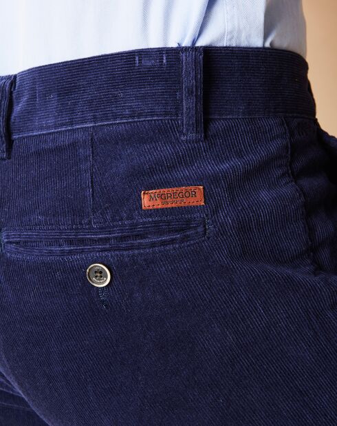Pantalon chino en velours côtelé Strai bleu marine