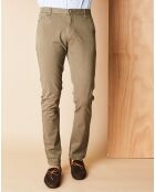 Pantalon chino en coton stretch Strai kaki