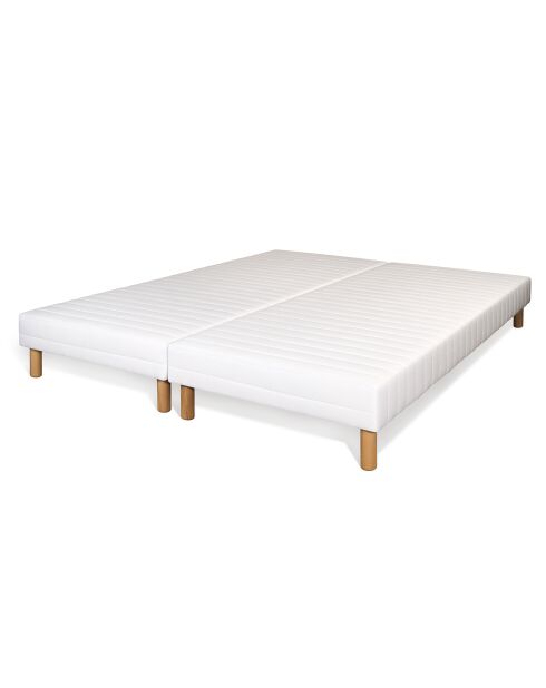 2 Sommiers blancs avec pieds - (2x80)x200 cm