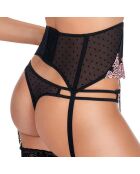 Porte-jarretelles Nefer noir/saumon