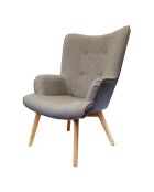 Fauteuil Helsinki gris - 62.8x59.8x85.3 cm