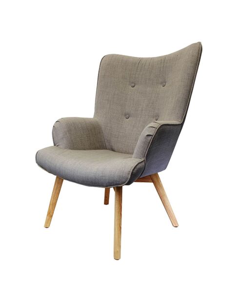 Fauteuil Helsinki gris - 62.8x59.8x85.3 cm