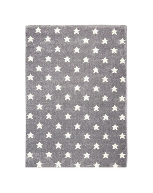 Tapis Etoilé gris perle/blanc - 160x230 cm