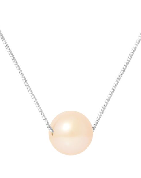 Collier Argent Perle d'Eau Douce rose