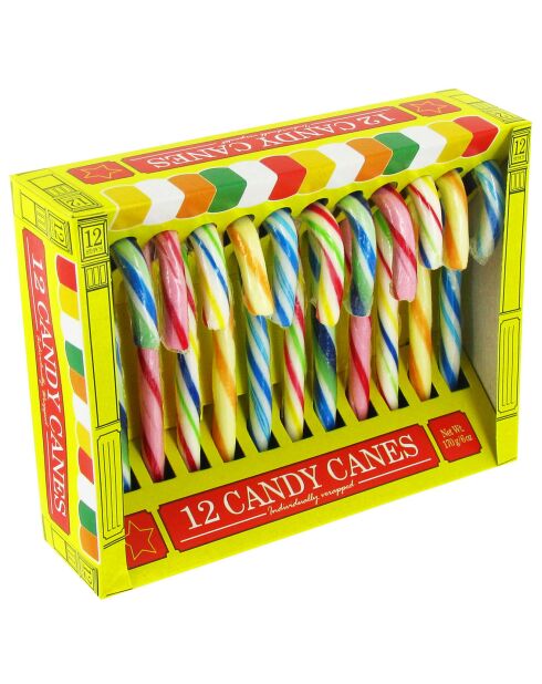 Caja de 12 bastones de caramelo 170 gr
