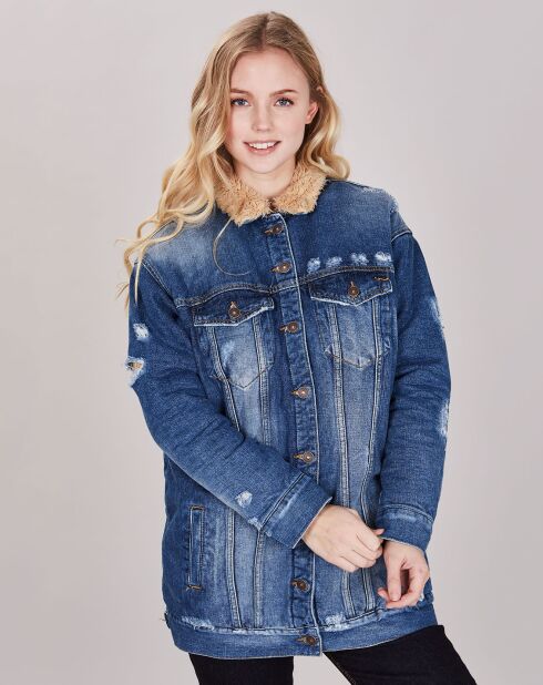 Veste en Jean Minda bleue