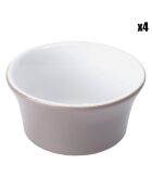 4 ramequins classiques gris/blanc - D.9xH 5 cm