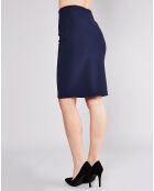 Jupe épaisse en maille mélangée  bleue