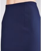 Jupe épaisse en maille mélangée  bleue