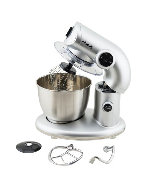 Robot pétrin KM80 5L gris - 1000W
