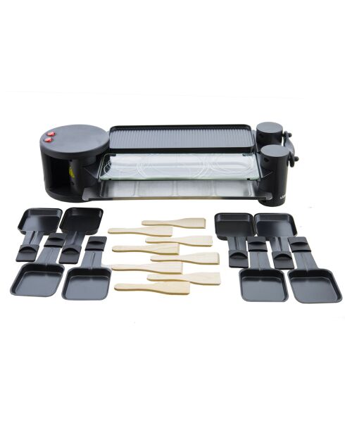 4-in-1-Raclette-Set Friendly Design RP360 grau/schwarz - 8 Personen