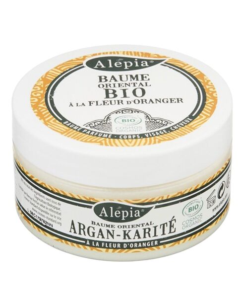 Baume Oriental BIO Hydratant Argan. Karité à la Fleur d'Oranger - 100 ml