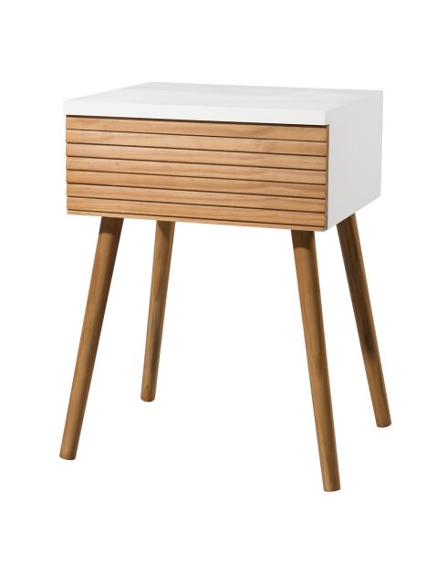 Table de chevet 1 tiroir Pedro bois - 40x34x56 cm