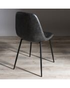 2 Chaises John noires - 43x54x81 cm