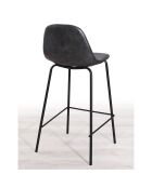 2 Chaises de bar John noires - 41x45x87 cm