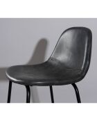 2 Chaises de bar John noires - 41x45x87 cm