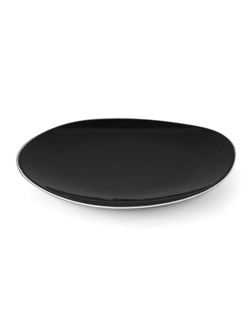 Servies van zwart porselein Sven - 18 stuks