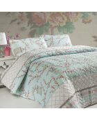 Parure couverture Birdcage turquoise