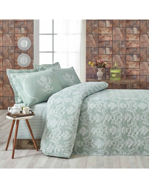 Set di coperte verde puro