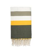 Fouta Arcachon taupe/weiß/gelb - 100x200 cm