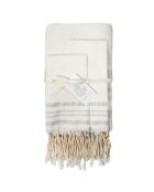 Set da bagno Hamptons bianco/argento - 3 pezzi