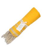 Hamptons Lurex Honeycomb Fouta Safran gelb/gold - 100x200 cm