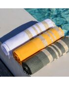 Hamptons Lurex Honeycomb Fouta Safran gelb/gold - 100x200 cm