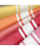 Fouta Traditionelle St Tropez orange corail/blanc - 100x200 cm