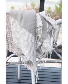 Fouta Nid d'Abeille Ibiza orange/blanc - 100x200 cm