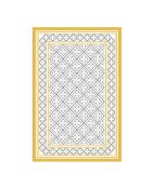Tapis vinyle Palace moutarde/gris - 66x100 cm