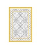 Tapis vinyle Palace moutarde/gris - 66x150 cm