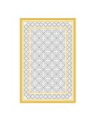 Tapis vinyle Palace moutarde/gris - 66x180 cm