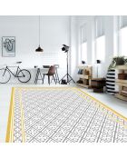 Tapis vinyle Palace moutarde/gris - 133x200 cm